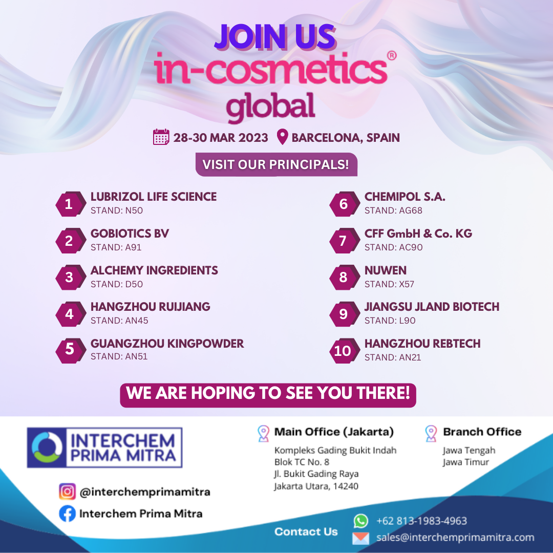 JOIN US IN COSMETICS GLOBAL (IN-COS) 2023 BARCELONA
